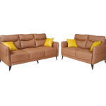 Mahogany Wood 3-Seater Sofa