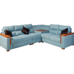 Acacia Wood Corner Sofa (5-Seater)