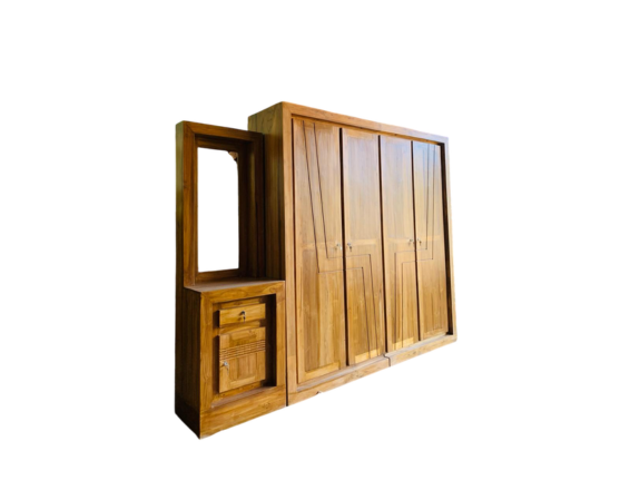 Acacia Wood Almirah Wardrobe-2