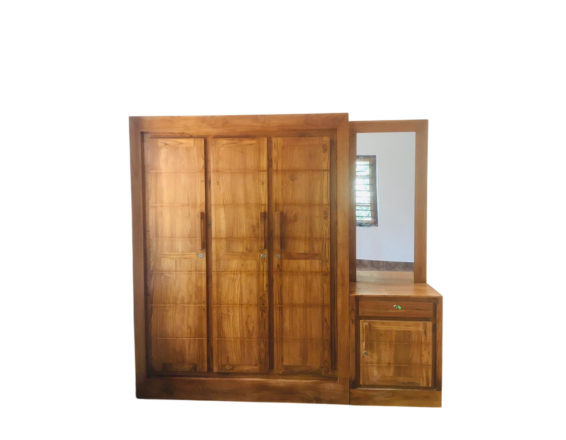 Acacia Wood Almirah Wardrobe-4