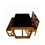 Acacia Wood 4-Seater Dining Table-5
