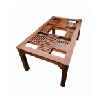 Acacia Wood 4-Seater Dining Table-6