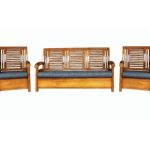 Acacia Wood 2-Seater Sofa-21