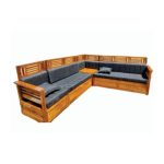 Acacia Wood 2-Seater Sofa-24