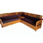 Acacia Wood 2-Seater Sofa-27