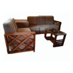 Acacia Wood 2-Seater Sofa-29