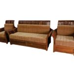 Acacia Wood 2-Seater Sofa-3