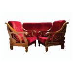 Acacia Wood 2-Seater Sofa-32
