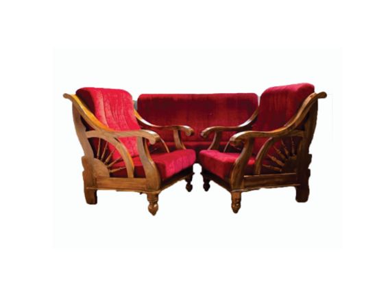 sofa32 Acacia Wood 2-Seater Sofa-32 - Image 1